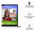Macbook Air 13 M3 8cpu, 8gpu,16gb, 256gb - Gris Espacial