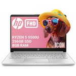 HP Pavilion 14-fq25 Ryzen 5 5500U 256GB SSD 8GB Notebook Natural Silver