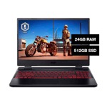 Notebook Gamer Acer Nitro 5 15.6" Nvidia Geforce Rtx 3050 Intel Core I5 24Gb 512Gb W11 Black