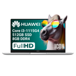 Huawei Matebook D15 Intel Core i3 11va Gen 512gb SSD 8gb Ram Mystic Silver Notebook