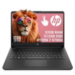 Notebook HP 14-FQ35 Ryzen 7 5700u 32gb ram 512gb SSD Tactil 