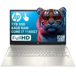 Notebook HP Pavilion Core i7 1165G7 64GB 1TB SSD 15,6 FHD Touch Gamer