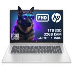 Notebook Gamer Core 7 150U 1TB SSD 32GB Ram FHD 17" HP CN4047 Silver