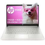 Notebook Pink Intel Quadcore Disco 192GB 8GB RAM Win11 HP Pavilion ROSA