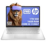 Notebook Core I5 16gb Ram 1TB SSD FHD 17.3 Intel Iris Xe Win11 Natural Silver HP 17