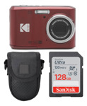 Kodak Pixpro Fz45 Cámara Digital Funda Tarjeta 128 Gb
