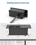 Regleta de alimentación Jgstkcity empotrada con 2 enchufes, 4 puertos USB de 30 W, USB C