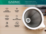 Soporte Filtro De Cafe Gadnic Acero Inoxidable 