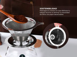Soporte Filtro De Cafe Gadnic Acero Inoxidable 