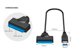 Cable Adaptador Usb 3.0 A Sata 2.5 Gadnic AD21V Disco Duro Unidad de Estado Sólido