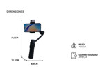 Estabilizador HOHEM iSteady V3 Tripode para celular con luz 