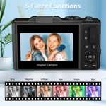 Cámara digital PORTWORLD 64MP 4K Vlogging 18X Zoom 32GB Negra