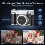 Cámara digital ToaSuite 5K de 48 MP con visor flash y tarjeta de 32 GB