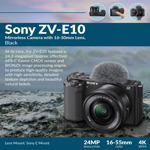 Cámara Sony Zv-e10 Aps-c Para Vlogging Accesorios