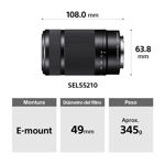 Cámara Digital Mirrorless Sony APS-C ILCE-6100 Lente 16-50mm Lente 55-210mm