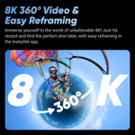 Cámara De Acción Insta360 X4 8k 360 Impermeable Con Video 4k