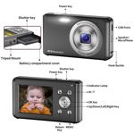 Cámara digital Jckkcfug HD 1080P, 48 MP, zoom 16x, memoria de 32 GB