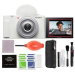 Cámara de vlogs Sony ZV-1F 20,1 MP 4K30p (blanca) con accesorios