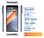 Smartphone Tecno Li7 Pova 6 Interstellar Blue