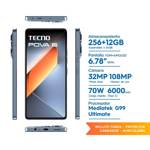 Celular Tecno Pova 6 Gamer  12/256gb Interstellar Blue