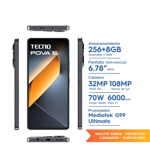 Celular Tecno POVA 6 256/8 GB Meteorite Grey PNT011015