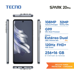 Celular Tecno Spark 20 PRO 256/4GB Negro PNT011004