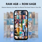 Smartphone BLKE Mini 4G con pantalla HD desbloqueada de 4 GB+64 GB y 3,8 pulgadas