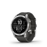 Reloj GPS Garmin fenix 7 Multisport plateado con correa de grafito
