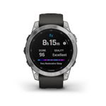 Reloj GPS Garmin fenix 7 Multisport plateado con correa de grafito