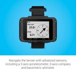 Navegador GPS Garmin Foretrex 801 montado en la muñeca con correa