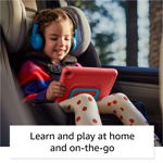 Tablet Amazon Fire 7 Kids con batería de 32 GB y 10 horas, color morado, con funda