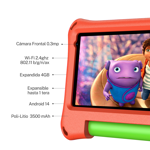 Tablet X-View Proton Kids 7” 4GB 64GB Android 14 Wi-Fi 6 Rojo