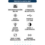 Proyector Gadnic 8000 Lumenes Dolby