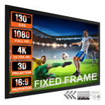 Pantalla De Proyector Fija 130 169 4k Hd Aluminio