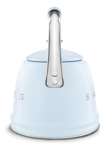 Tetera Silbadora Retro Smeg Para Estufa 2.4 Litros Azul
