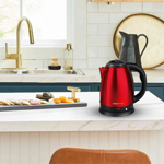 Pava Electrica Kanji Mate Roja KJH-PE15002M-RED 1.8Lts Inoxi