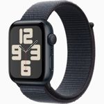 Apple Watch SE 2nd Gen GPS 44mm Midnight Aluminum Case with Ink Sport Loop