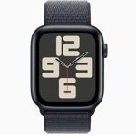 Apple Watch SE 2nd Gen GPS 44mm Midnight Aluminum Case with Ink Sport Loop