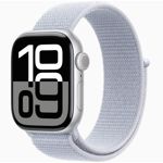Apple Watch Series 10 GPS 42mm Silver Aluminum Case with Blue Cloud Sport Loop