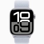 Apple Watch Series 10 GPS 42mm Silver Aluminum Case with Blue Cloud Sport Loop