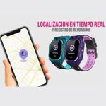 Smartwatch Kids con Rastreador Llamadas Chip Violeta-Rosado
