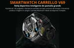 Smartwatch Carrello V69 Llamadas Deportivo Fitness - Plata