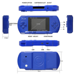 Consola portable 16 bits Alien con conector a TV para todas las edades