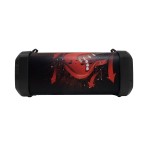 Parlante multimedia portatil con Bluetooth, MP3, lector de tarjeta, AUX y radio FM Negro con rojo