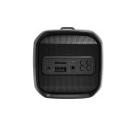 Parlante multimedia portatil con Bluetooth, MP3, lector de tarjeta, AUX y radio FM Negro con rojo