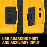 Altavoz Bluetooth DEWALT 20 V MAX DCR010, alcance de 100 pies