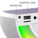 Lampara De Mesa Rgb Parlante Bluethooth Cargador Inalambrico Bb-led