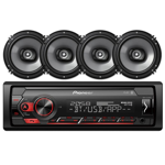 Combo Stereo + 4 Parlantes Pioneer