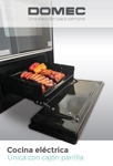 Cocina Vitroceramica Domec CEVX Acero Inoxidable con cajón parrilla