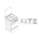 Cocina Eléctrica Domec CEF6, 57 cms., con tapa, acero inoxidable